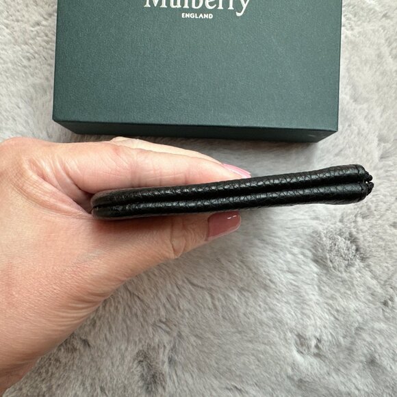 Authentic Mulberry Small Zip Coin Pouch in Black Small Classic Grain - Picture 5 of 10